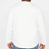 Camiseta Essential Long Sleeve Scallop - Blanco