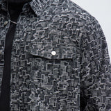 Camisa Arrow Jacquard Over - Deslavado Negro