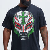 Camisa De Manga Corta WWE Rey Mysterio - Negro