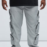 Pantalón I Got You Cargo Pockets Nylon - Gris