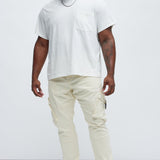 Pantalones Tipo Cargo Hayes Stacked Skinny - Crema