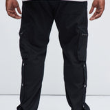Pantalones Tipo Cargo Don't Snap At Me - Negro