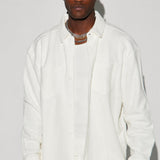 Camisa Abotonada Dean Textured Long Sleeve - Blanco