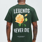 Camisa De Manga Corta Legends Never - Verde