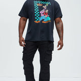 Camisa De Manga Corta Disney Goofy Movie Oversized - Negro