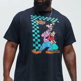 Camisa De Manga Corta Disney Goofy Movie Oversized - Negro