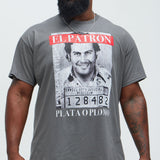Camisa De Manga Corta El Patron Pablo Escobar - Carbón