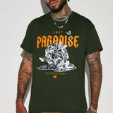 Camisa De Manga Corta Lost Paradise Forever - Verde Oscuro