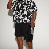 Camisa Abotonada Perfect Strokes - Negro/Combinado