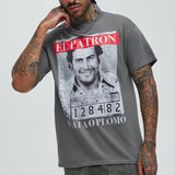 Camisa De Manga Corta El Patron Pablo Escobar - Carbón