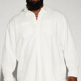 Camisa Abotonada Dean Textured Long Sleeve - Blanco