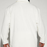 Camisa Abotonada Dean Textured Long Sleeve - Blanco