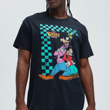 Camisa De Manga Corta Disney Goofy Movie Oversized - Negro