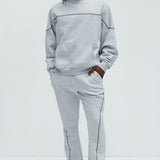 Pantalón Deportivo Tyson Trust Me Skinny Flare Contrast - Gris Suave