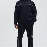 Pantalón Deportivo Tyson Trust Me Skinny Flare Contrast - Negro