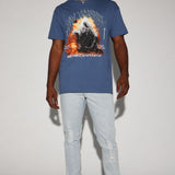 Pantalón De Mezclilla Jasper Skinny Vintage Ripped Knee - Deslavado Ligero