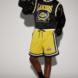 Shorts Lakers Behind The Back Mesh - Amarillo Negro