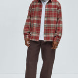 Camisa Tondo Plaid Over - Rojo/Combinado