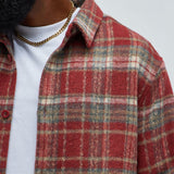 Camisa Tondo Plaid Over - Rojo/Combinado