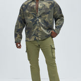 Pantalón We On Cargo Stacked Skinny Zipper Flare - Oliva