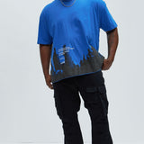 Camisa De Manga Corta Work Together - Azul