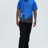 Camisa De Manga Corta Work Together - Azul