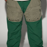 Antes de mi juego, pantalones de utilidad rectos de nylon - verde / combinación