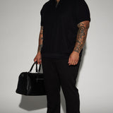 Camisa Polo Caddie Short Sleeve - Negro