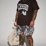Camisa De Manga Corta You Blessed - Café