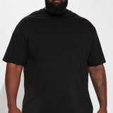 Camisa De Manga Corta Oversized Heavyweight - Negro