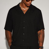 Camisa Abotonada Boca - Negro
