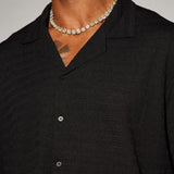 Camisa Abotonada Boca - Negro