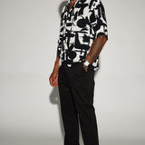 Camisa Abotonada Perfect Strokes - Negro/Combinado