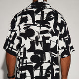 Camisa Abotonada Perfect Strokes - Negro/Combinado