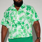 Camisa Abotonada Botanical Cropped - Verde
