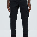 Pantalones Tipo Cargo Don't Snap At Me - Negro