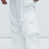 Pantalones Tipo Cargo Angel Numbers Baggy - Blanco
