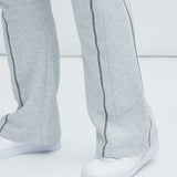 Pantalón Deportivo Tyson Trust Me Skinny Flare Contrast - Gris Suave