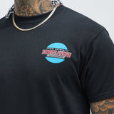 Camisa De Manga Corta Anime Moto Club - Negro