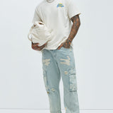 Camisa De Manga Corta Palm Springs Lounge - Crema