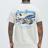 Camisa De Manga Corta Palm Springs Lounge - Crema