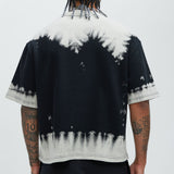 Camisa De Manga Corta Blurred Edition Fleece - Negro/Combinado