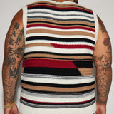 Chaleco Striped Sweater - Rojo/Combinado