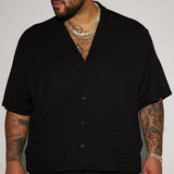 Camisa Abotonada Boca - Negro
