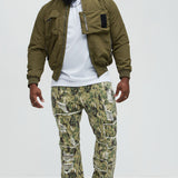 Pantalón Apilado De Pierna Ancha Manchester - Camuflaje
