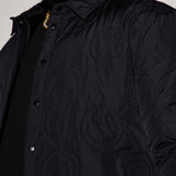 Abrigo Shacket de Nylon Acolchado Sonriente - Negro