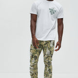 Pantalón Apilado De Pierna Ancha Manchester - Camuflaje