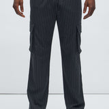 Pantalones Tipo Cargo Perth Pinstripes - Negro/Combinado