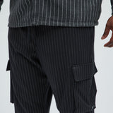 Pantalones Tipo Cargo Perth Pinstripes - Negro/Combinado