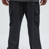 Pantalones Tipo Cargo Perth Pinstripes - Negro/Combinado